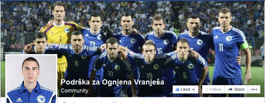 Facebook grupa "Podrška za Ognjena Vranješa"